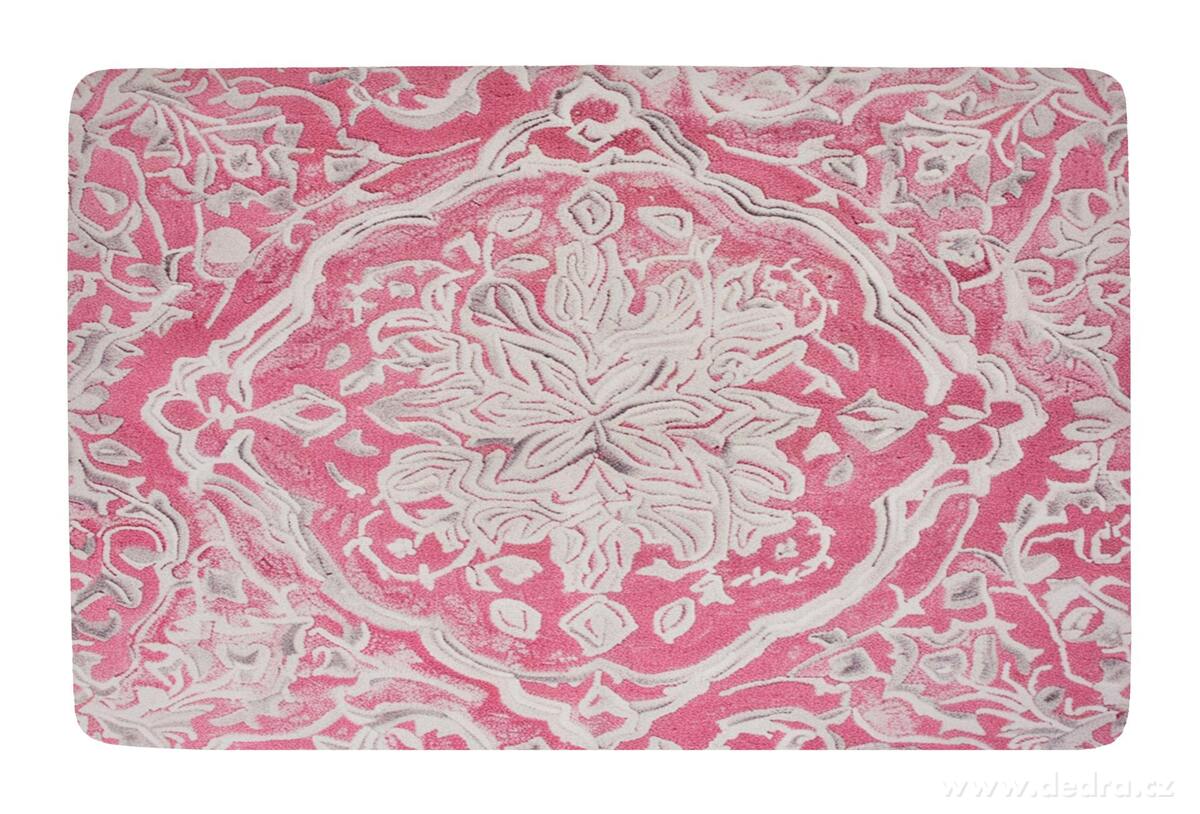 SPA | ULTRASAVÁ křemelinová předložka | rychleschnoucí & protiskluzová | 80 × 50 cm | pink ornament