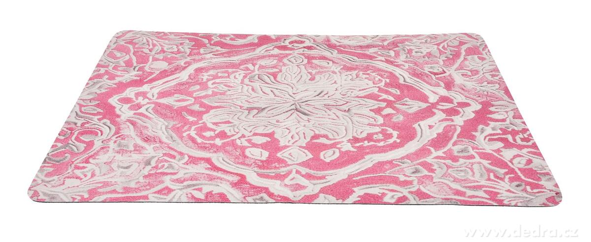 SPA | ULTRASAVÁ křemelinová předložka | rychleschnoucí & protiskluzová | 80 × 50 cm | pink ornament
