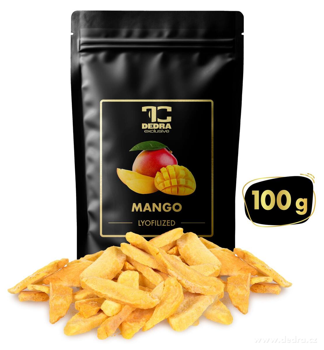 ZLATÉ MANGO | lyofilizované plátky, ovoce sušené mrazem | 100 g