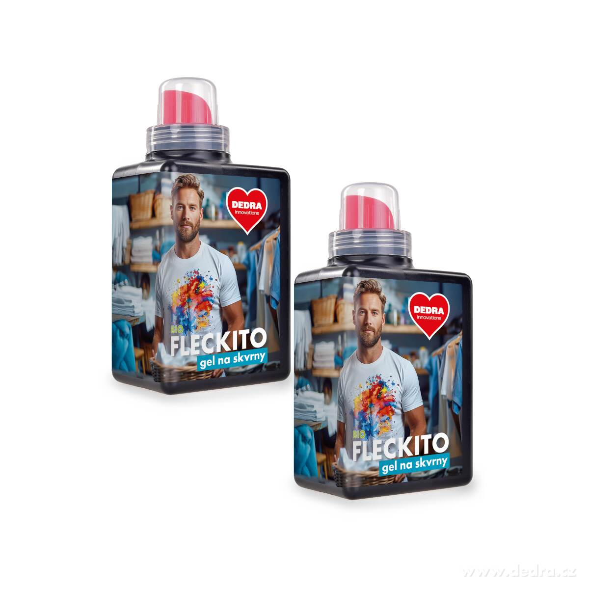 2× FLECKITO | Gelový odstraňovač skvrn | BIO | 7 bioenzymů nové generace & dvojí použití | 2 x 500 ml