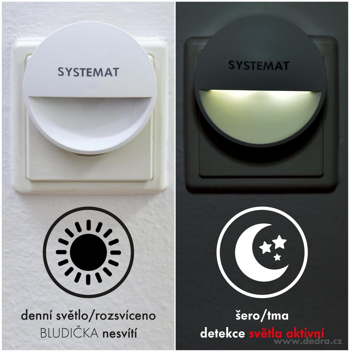 SADA 1+1 | LED BLUDIČKA | Senzorové noční světlo do zásuvky