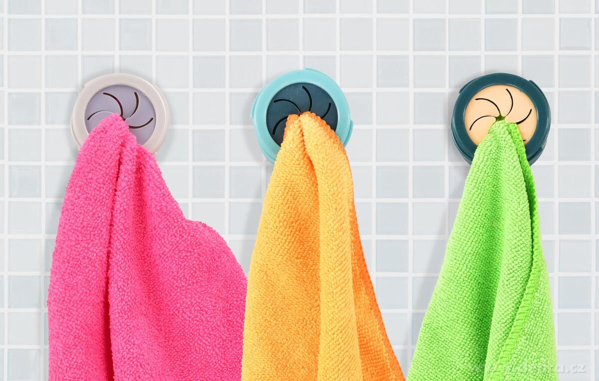 2+1 ZDARMA | GENIUS | Věšák na ručníky bez poutka | zasunutí do gumové membrány