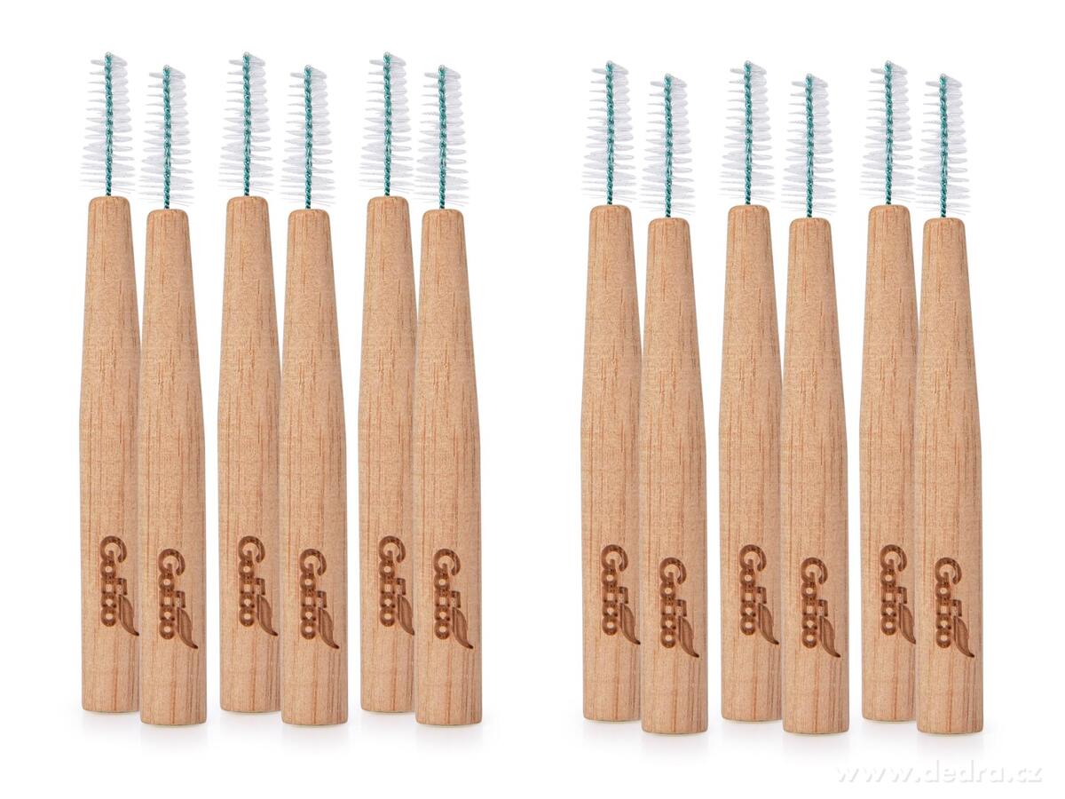SADA 1+1 | GoEco® BAMBOO | mezizubní kartáčky | 1 mm | 12 ks | z bambusu