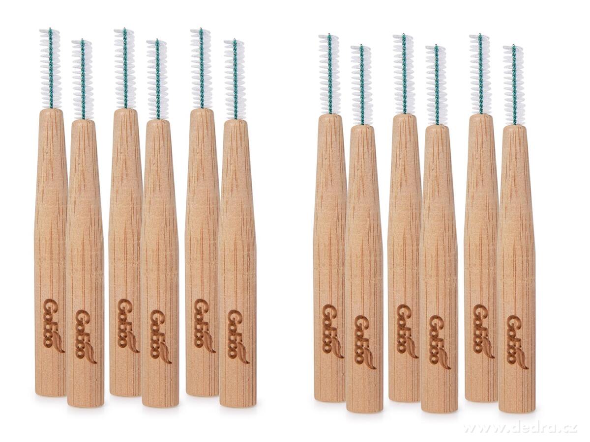 SADA 1+1 | GoEco® BAMBOO | mezizubní kartáčky | 0,8 mm | 12 ks | z bambusu