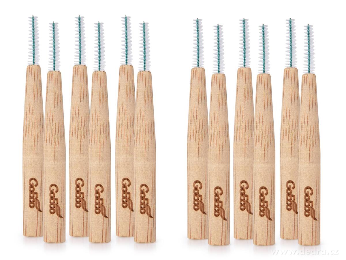 SADA 1+1 | GoEco® BAMBOO | mezizubní kartáčky | 0,7 mm | 12 ks | z bambusu