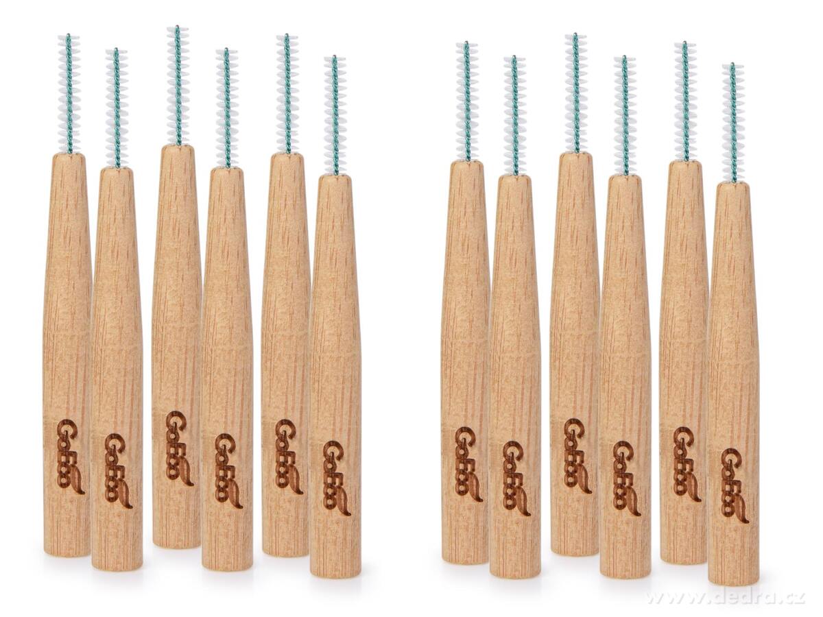 SADA 1+1 | GoEco® BAMBOO | mezizubní kartáčky | 0,6 mm | 12 ks | z bambusu