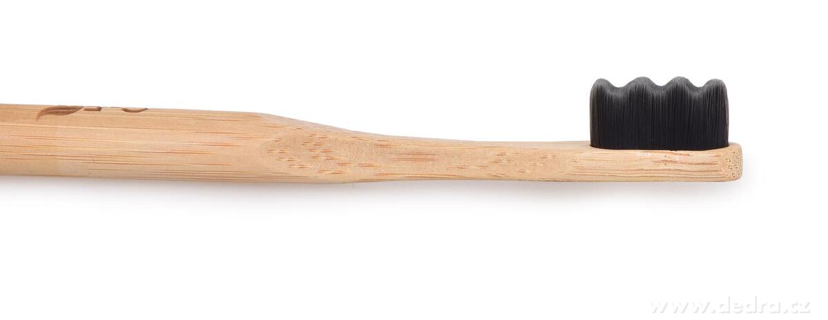 SADA 1+1 | GoEco® BAMBOO | zubní kartáček | 10 000 vláken | ultra jemné a husté štětinky | černý