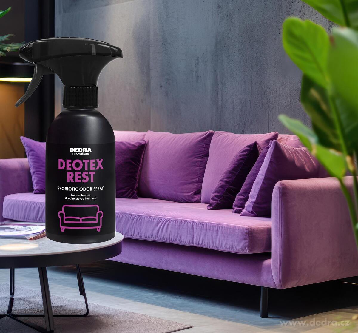 Neutralizátor pachů s probiotiky na matrace, čalounění, sedačky i interiéry vozů | DEOTEX® REST SPRAY | 250 ml