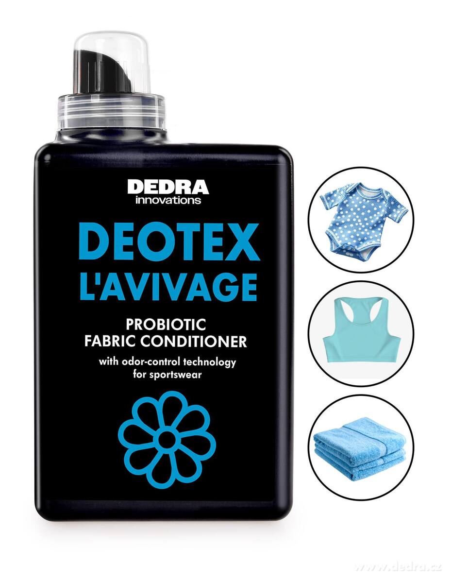 Probiotický kondicionér na prádlo proti zápachu | DEOTEX® L’AVIVAGE | jemná vůně & hebkost | 1000 ml