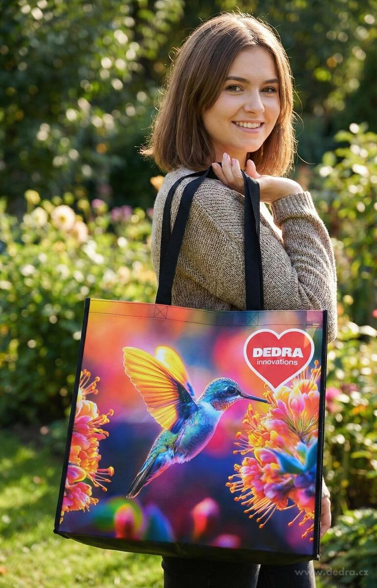 MEGA TAŠKA COLIBRI | 30 L | pevná laminovaná nákupní taška | 4 pevná ucha