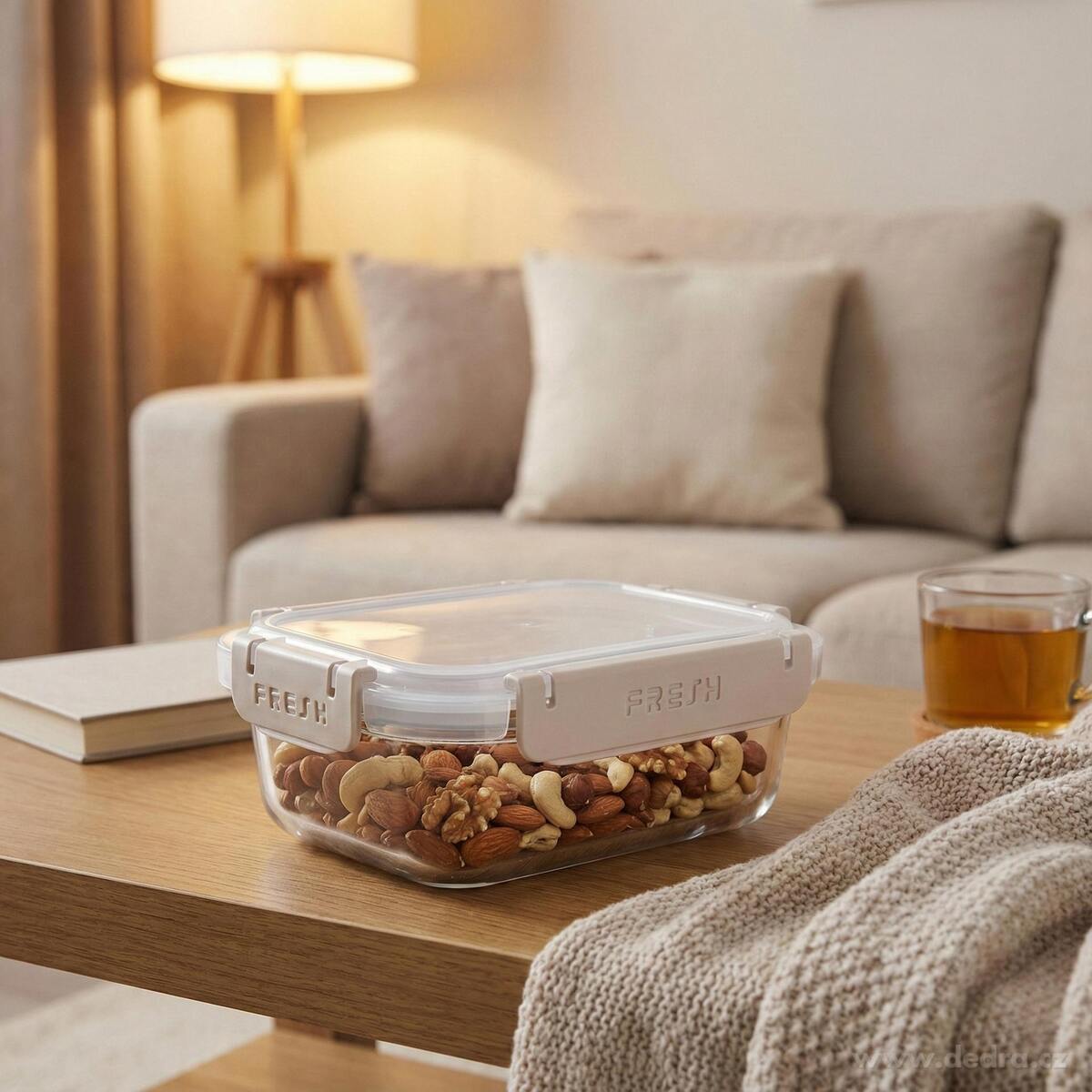 CVAK&CVAK | Skleněná dóza na potraviny 600 ml | béžová