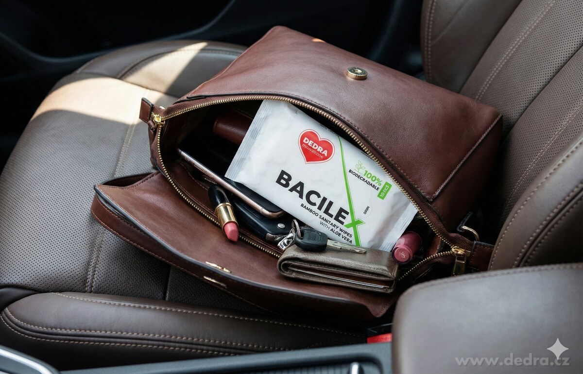 Hygienické vlhčené ubrousky z bambusu s Aloe Vera | BACILEX® | 10 ks