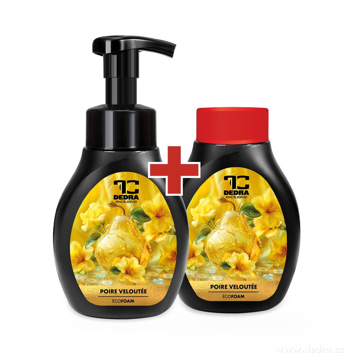 SAMETOVÁ HRUŠKA | šetrné pěnové mýdlo na ruce & tělo | 2×300 ml | výhodná sada 2 ks