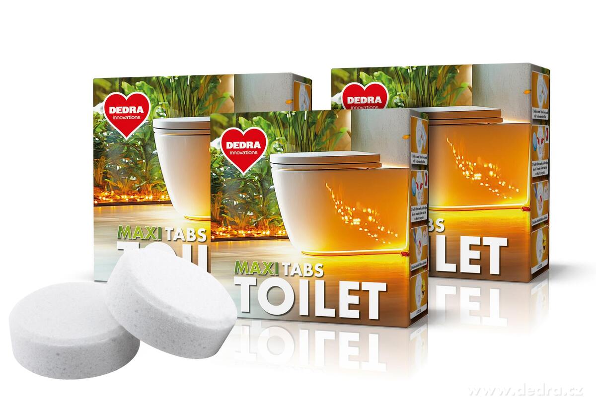 2+1 ZDARMA | MAXI TABS TOILET | EKO samočisticí tablety do WC, odtoku & odpadu | 3× 2 ks