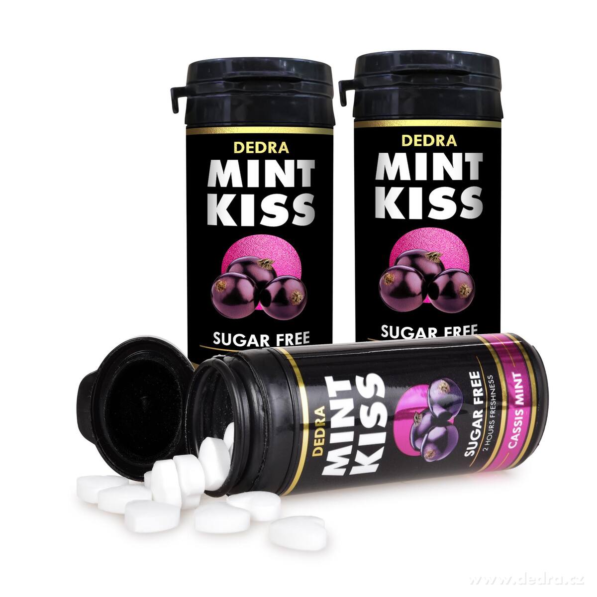Sada 2+1 | MINT KISS | rybízovo-mátové osvěžující pastilky bez cukru