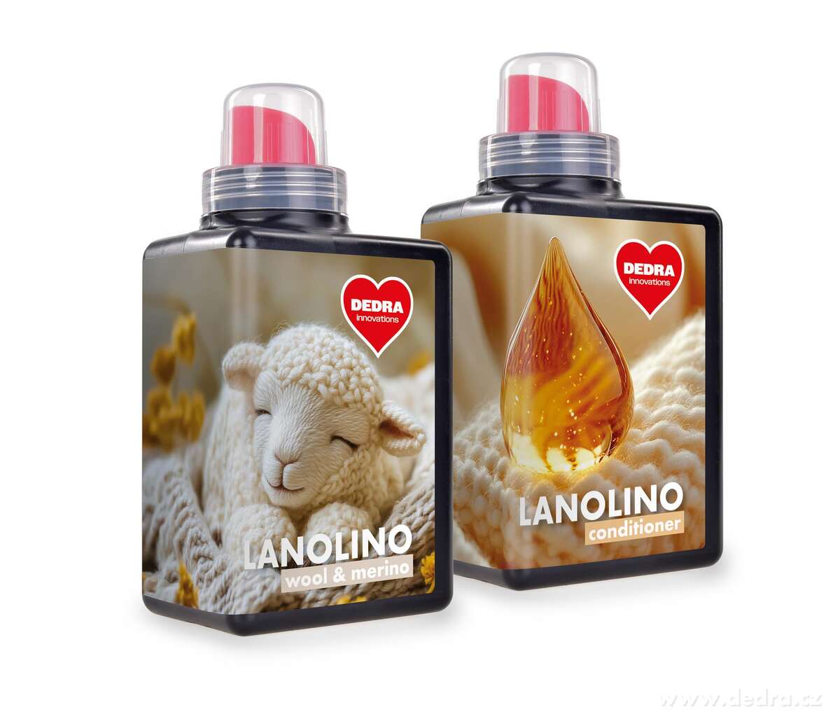 Sada LANOLINO 1+1 | prací gel + kondicionér na vlnu &  jemné prádlo s lanolinem | lanolino wool & merino + lanolino conditioner | 2 × 500 ml