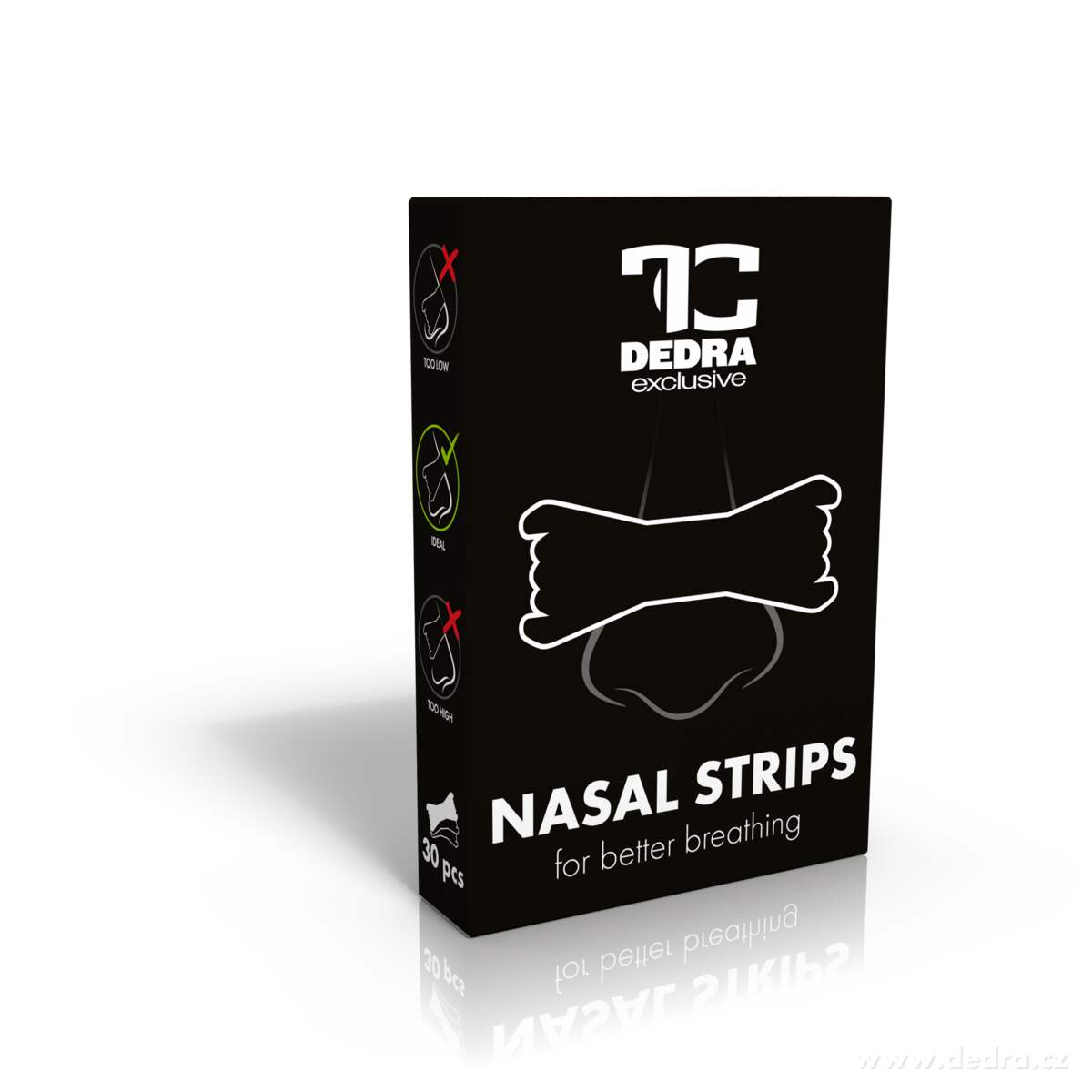 NASAL STRIPS | nosní pásky pro lepší dýchání | 30 ks | černé
