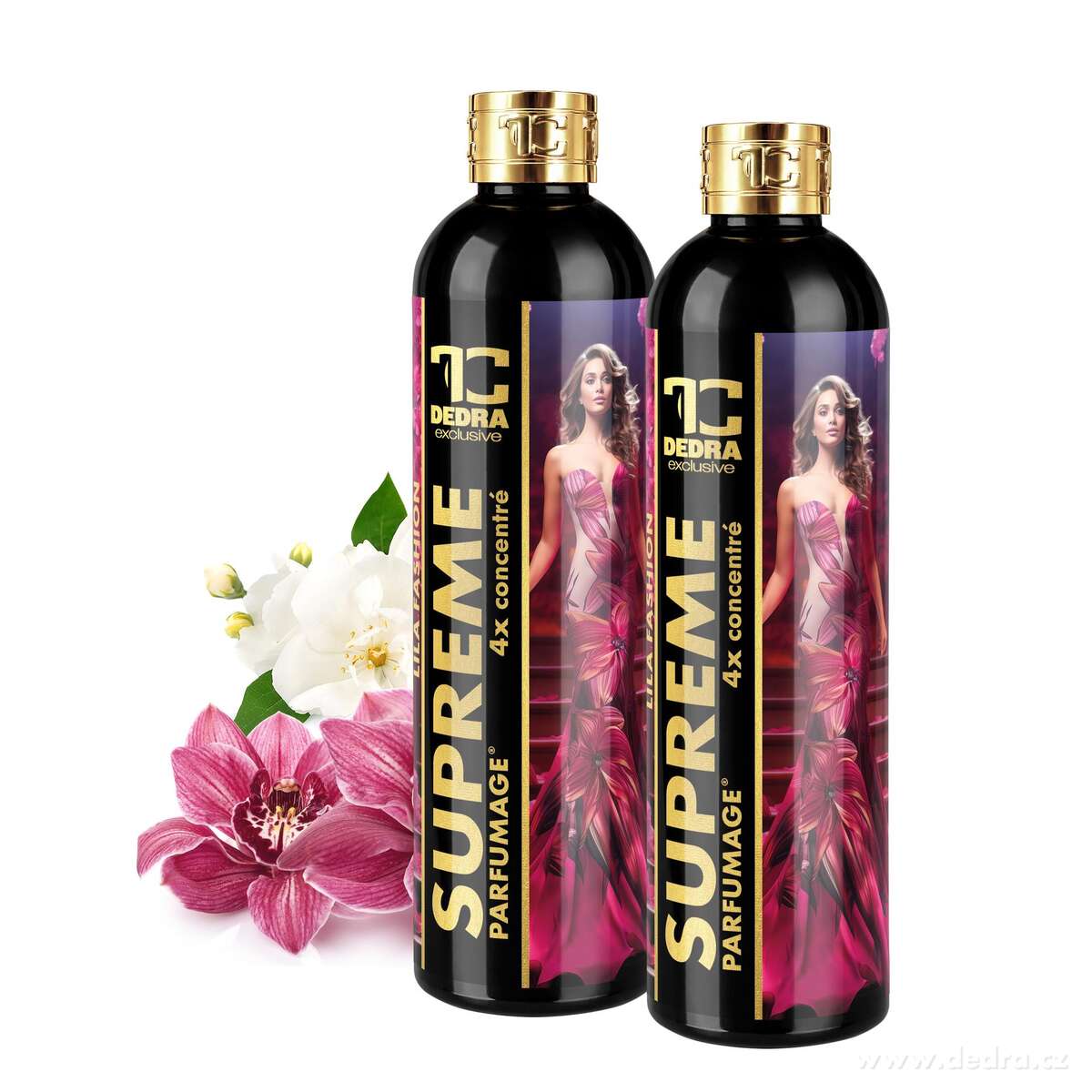 2× PARFUMAGE SUPREME LILA FASHION | Výhodná sada | 4× koncentrovaný parfém na praní | 600 ml | 120 praní