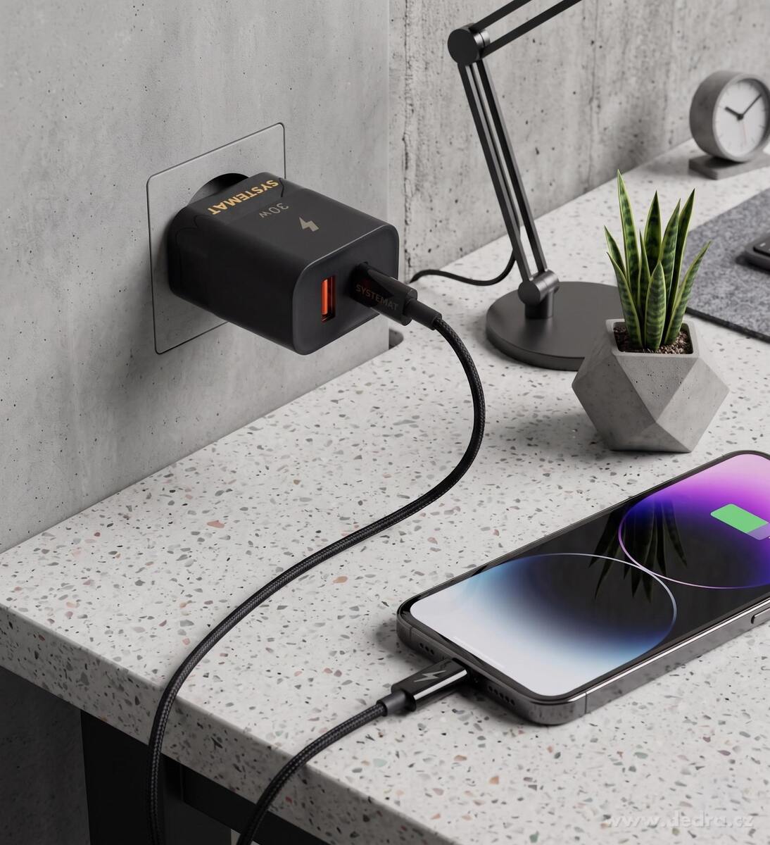 SYSTEMAT | Dvojitá rychlonabíječka USB-A + USB-C | 30 W