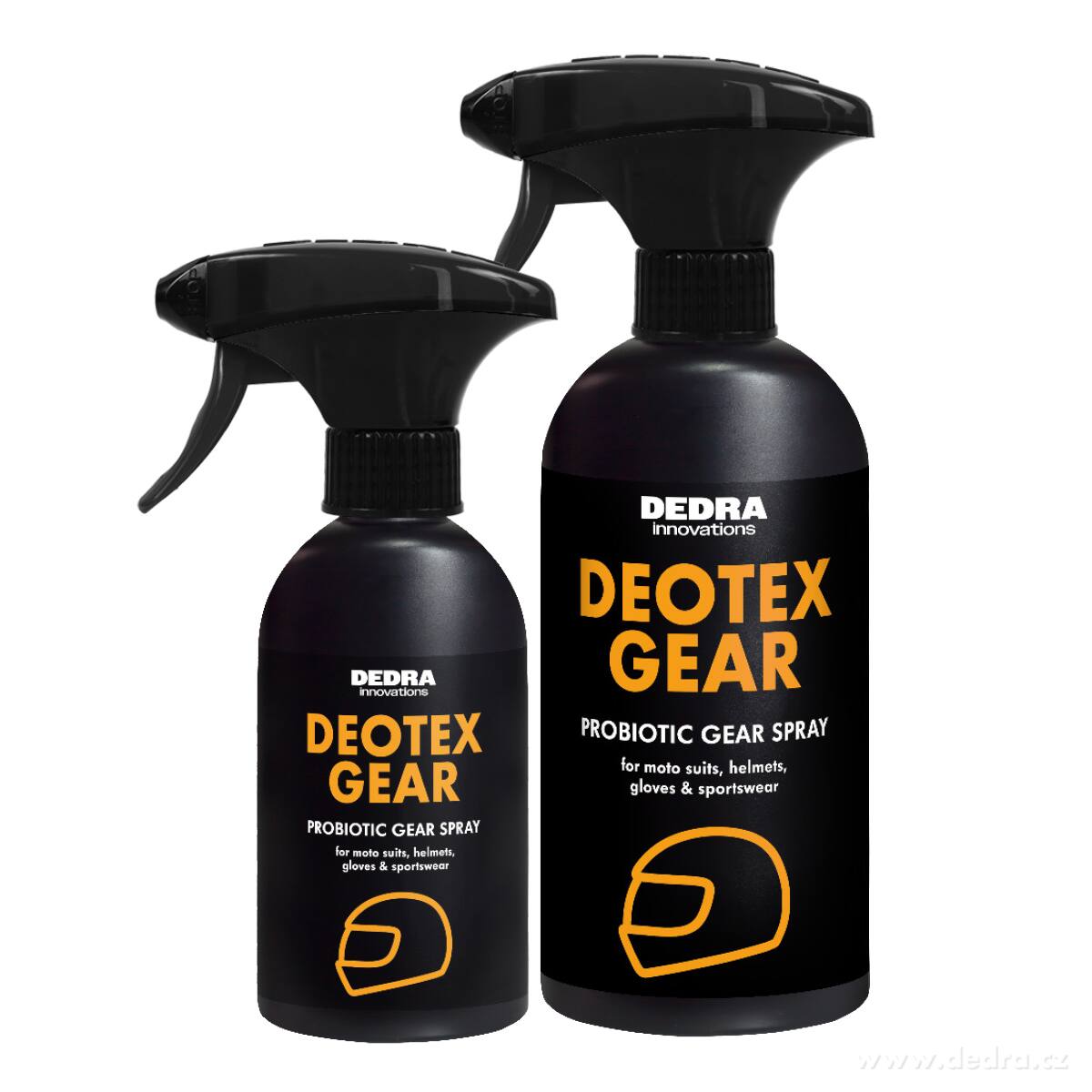 DEOTEX® GEAR | Probiotický sprej na sportovní & motorkářskou výstroj proti zápachu | neutralizuje pachy, chrání & osvěžuje | 500 ml + 250 ml