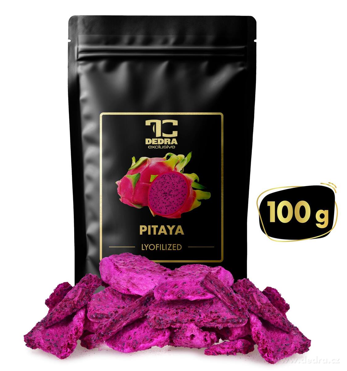 Rodinné balení 3×100 g | EXOTICKÁ PITAYA | lyofilizované plátky, ovoce sušené mrazem