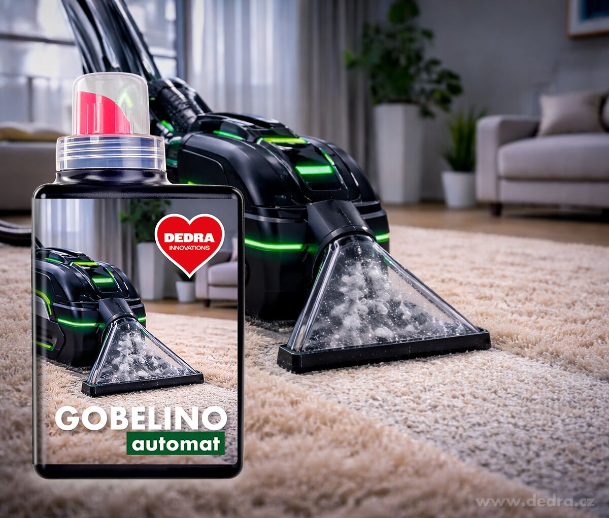 GOBELINO AUTOMAT | nepěnivý šampon na strojní čištění koberců & čalounění | 500 ml