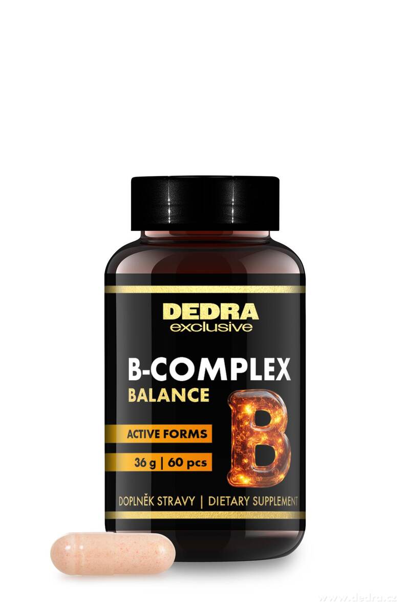 B-COMPLEX BALANCE 8 vitaminů skupiny B + cholin | energie, nervová soustava & snížení únavy | 60 kapslí | 36 g