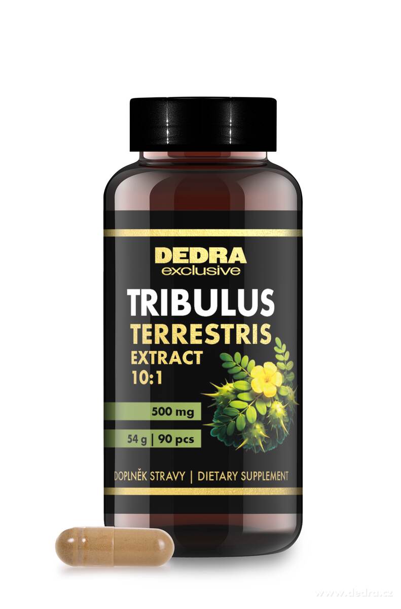 TRIBULUS TERRESTRIS | kotvičník zemní – extrakt z plodu 10 : 1 | energie & svalový tonus | 500 mg | 90 kapslí | 54 g
