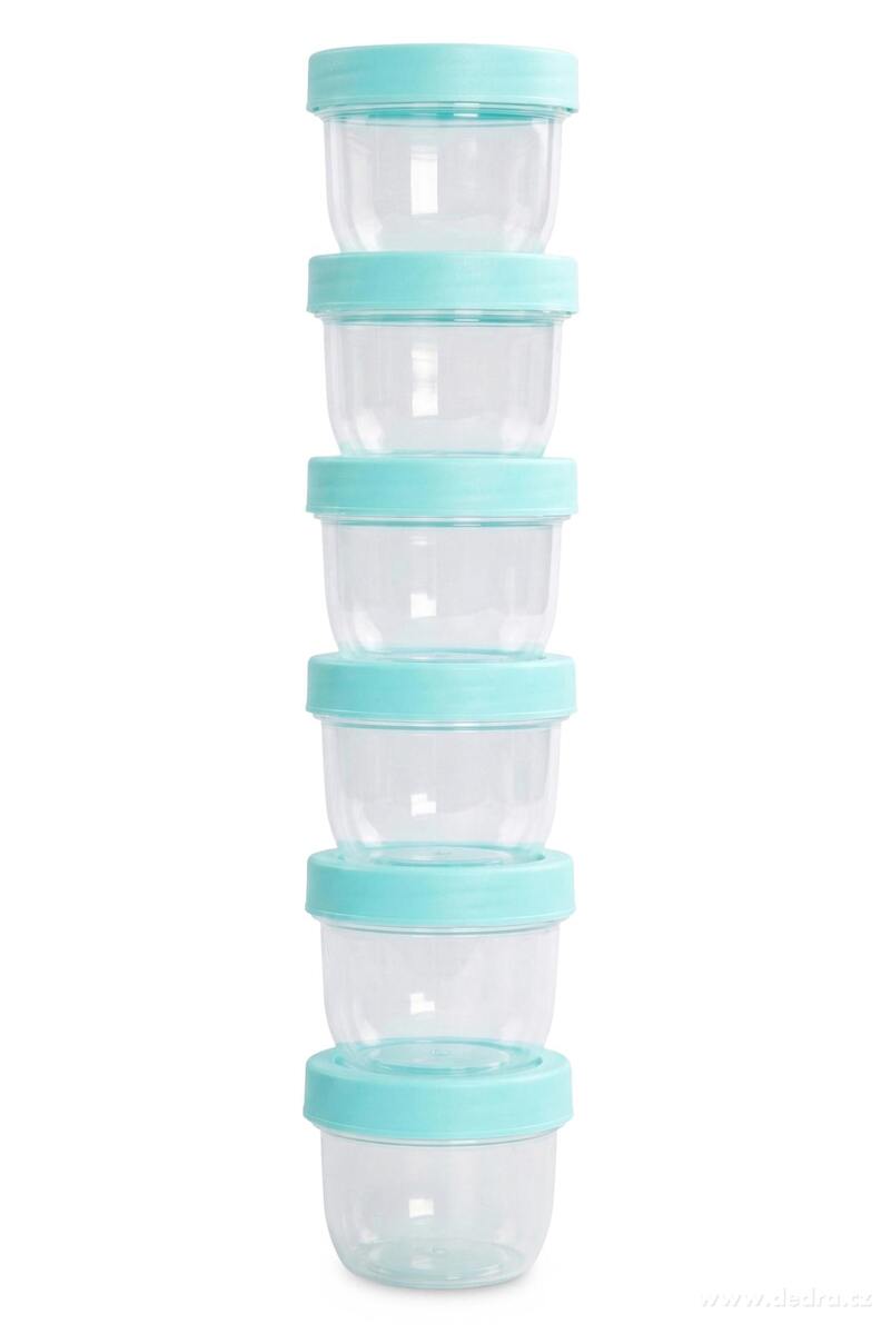 TURQUOISE BOX | sada 6 šroubovacích dóz | 50 ml