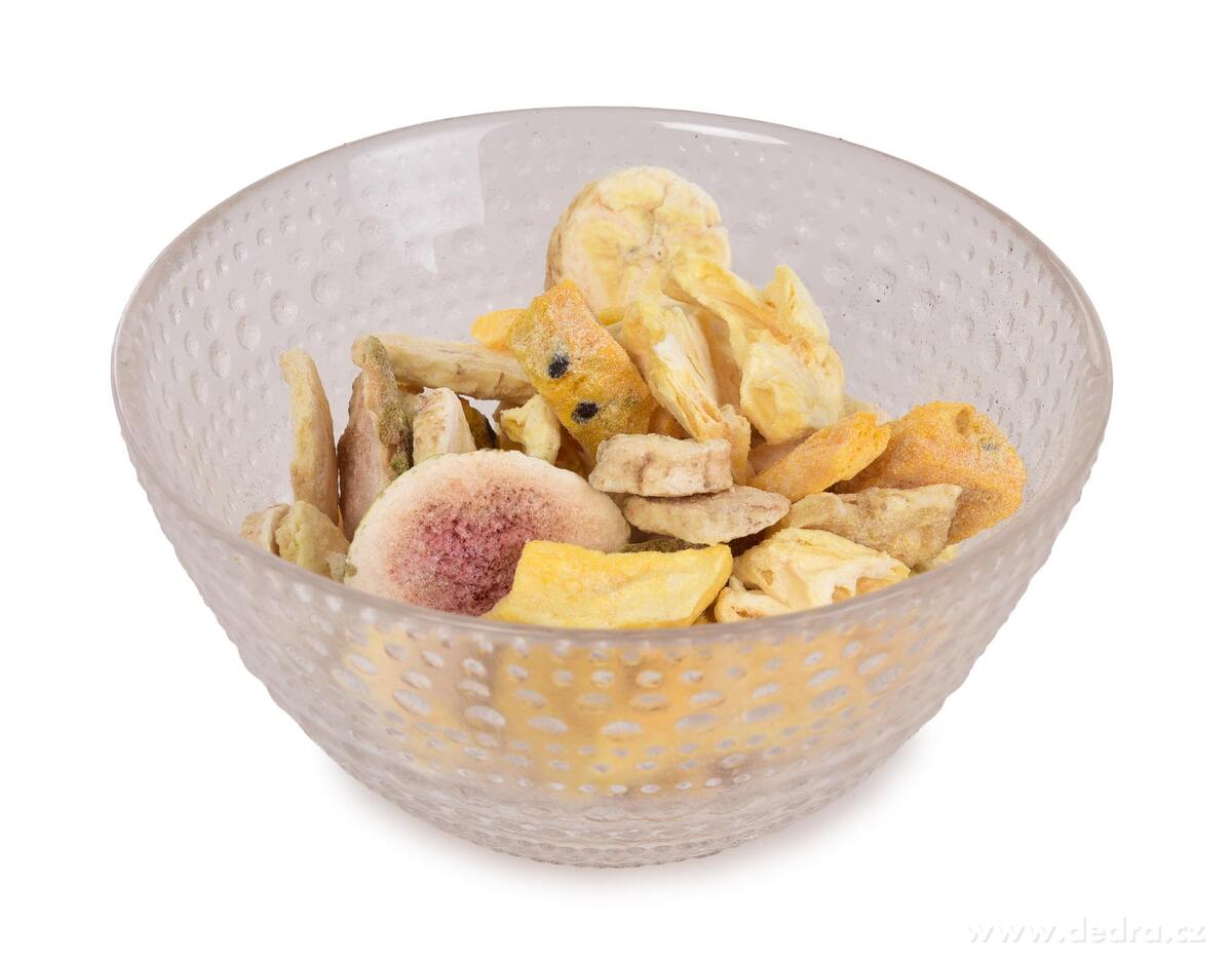 MIX OVOCE: mango, banány, ananas, fíky & marakuja | lyofilizované kousky, ovoce sušené mrazem | 50 g