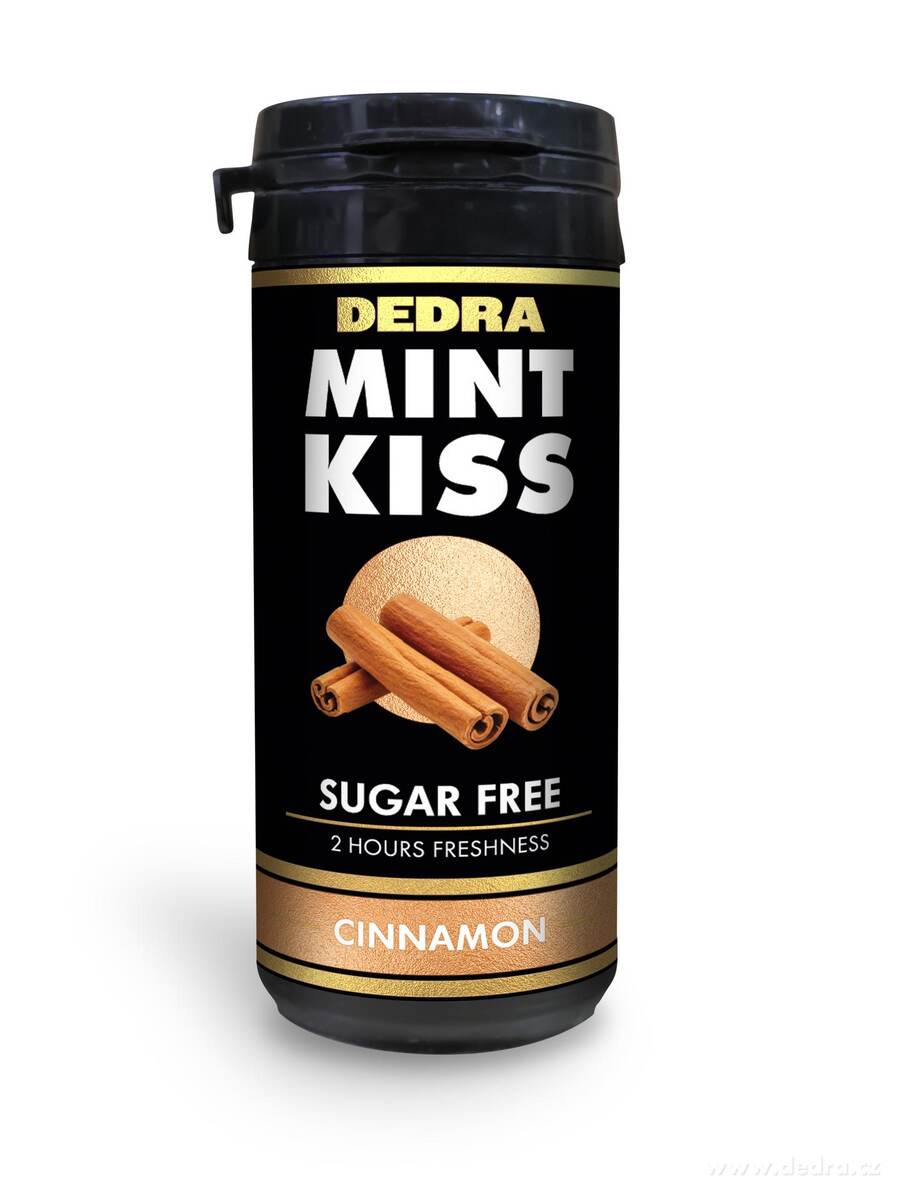 MINT KISS | skořicovo-mátové osvěžující pastilky bez cukru | cinnamon | 28 g
