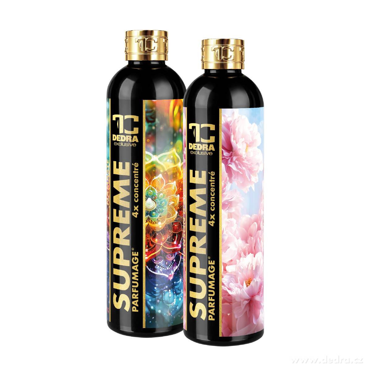 2× PARFUMAGE SUPREME | NAMASTÉ & CHANSON D´AMOUR | Výhodná sada | 4× koncentrovaný parfém na praní | 600 ml | 120 praní