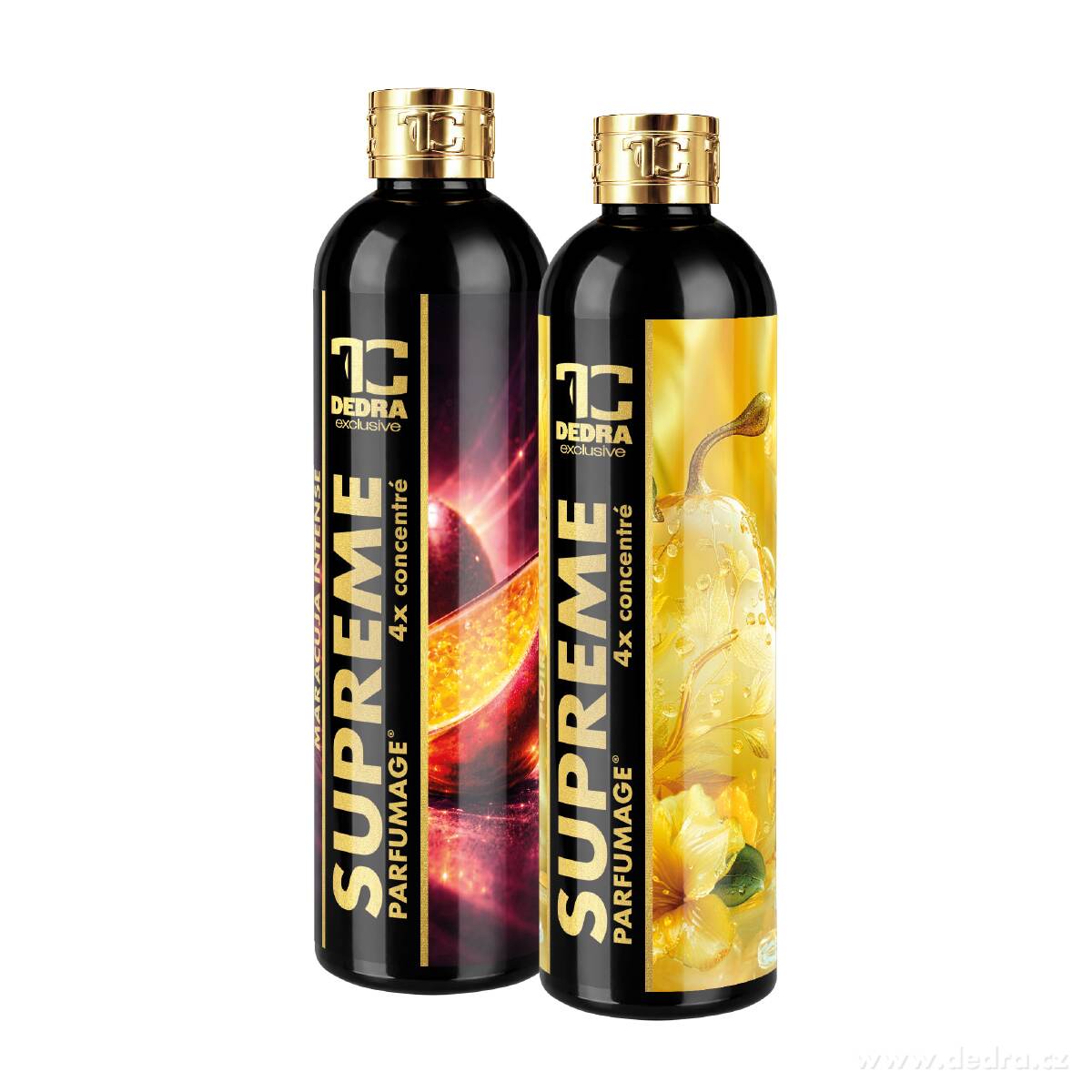 2× PARFUMAGE SUPREME | MARACUJA INTENSE & SAMETOVÁ HRUŠKA | Výhodná sada | 4× koncentrovaný parfém na praní | 600 ml | 120 praní