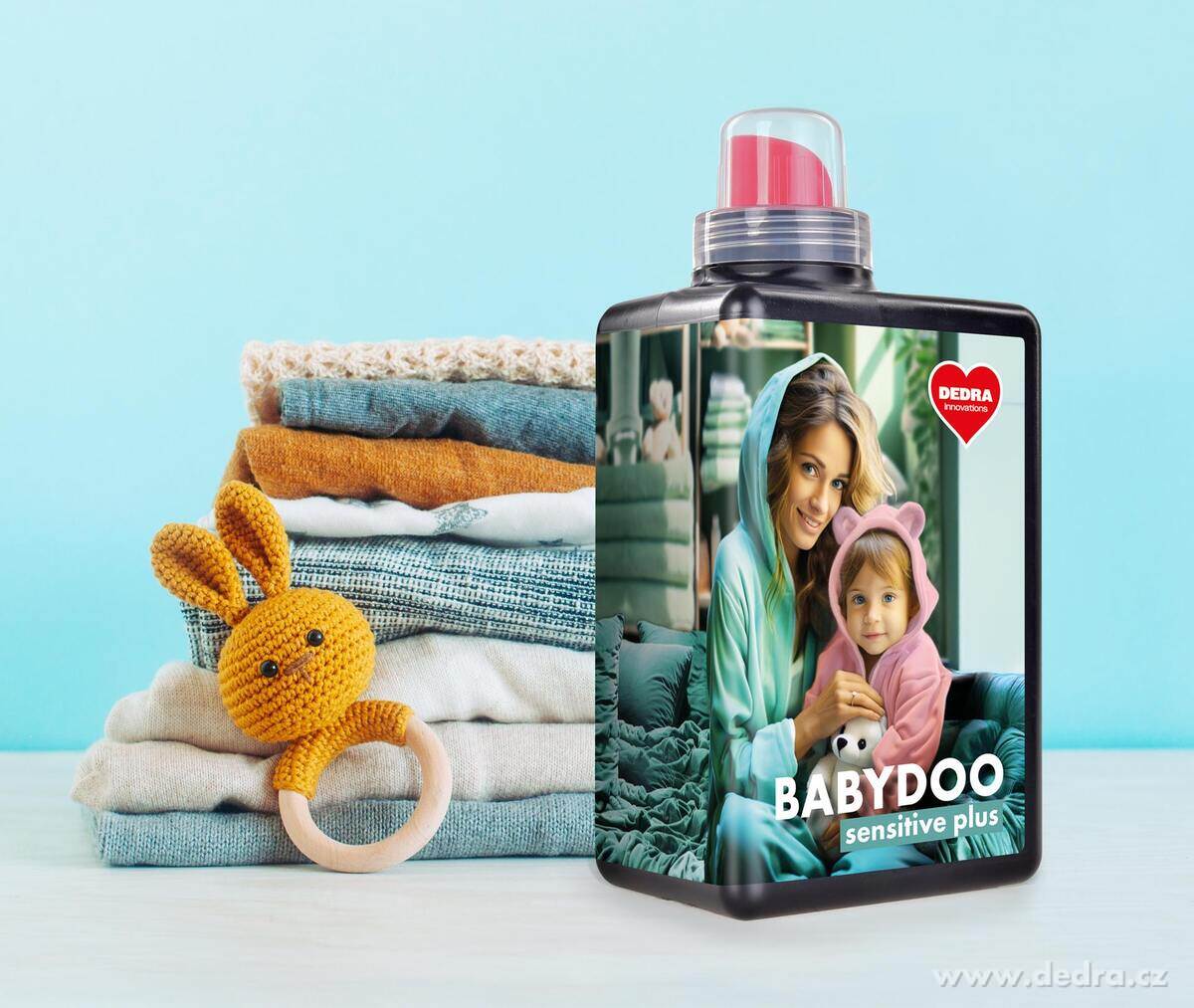 Sada KOMPLEXNÍ PRANÍ | Šetrný prací gel pro miminka & citlivou pokožku BABYDOO SENSITIVE PLUS + L'AVIVAGE avivážní kondicionér BABYDOO & ICE CREAM | 28 praní