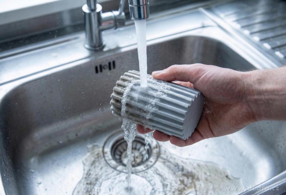 2× SPONGE POP | chytrá drážkovaná houbička | perfektně stírá & nevíří prach, extra savá | šedá