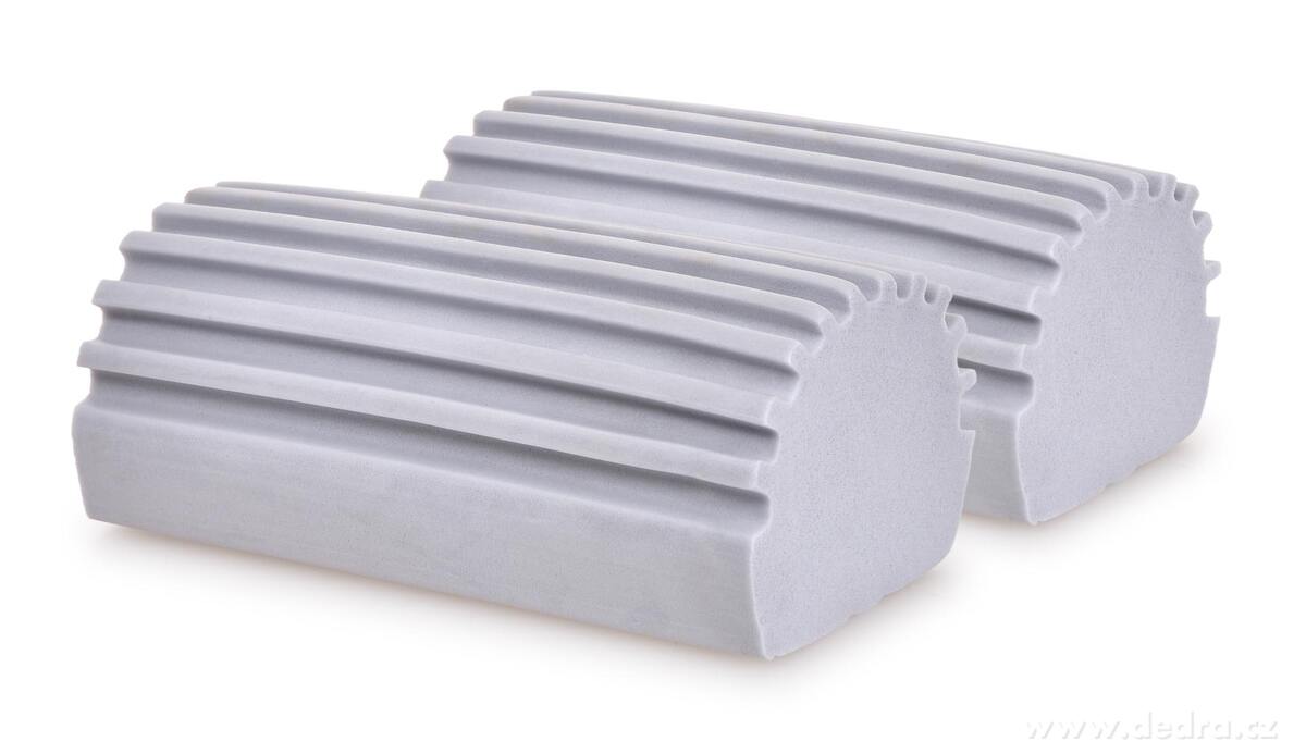 2× SPONGE POP | chytrá drážkovaná houbička | perfektně stírá & nevíří prach, extra savá | šedá