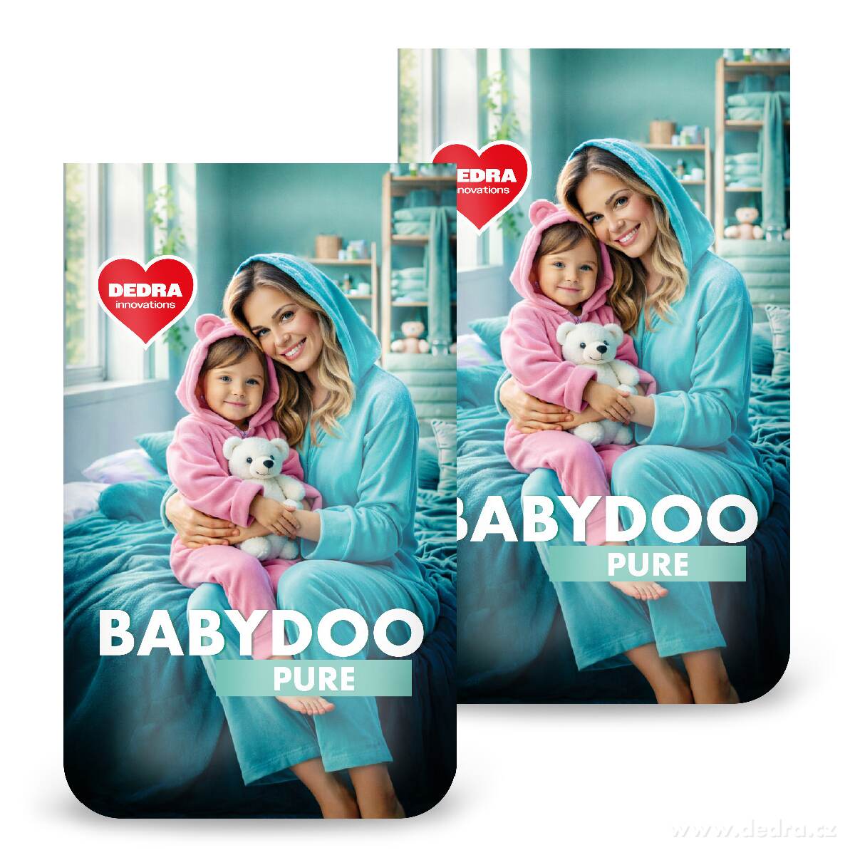 2× BABYDOO PURE | prací prášek na dětské prádlo & citlivou pokožku | 100 praní