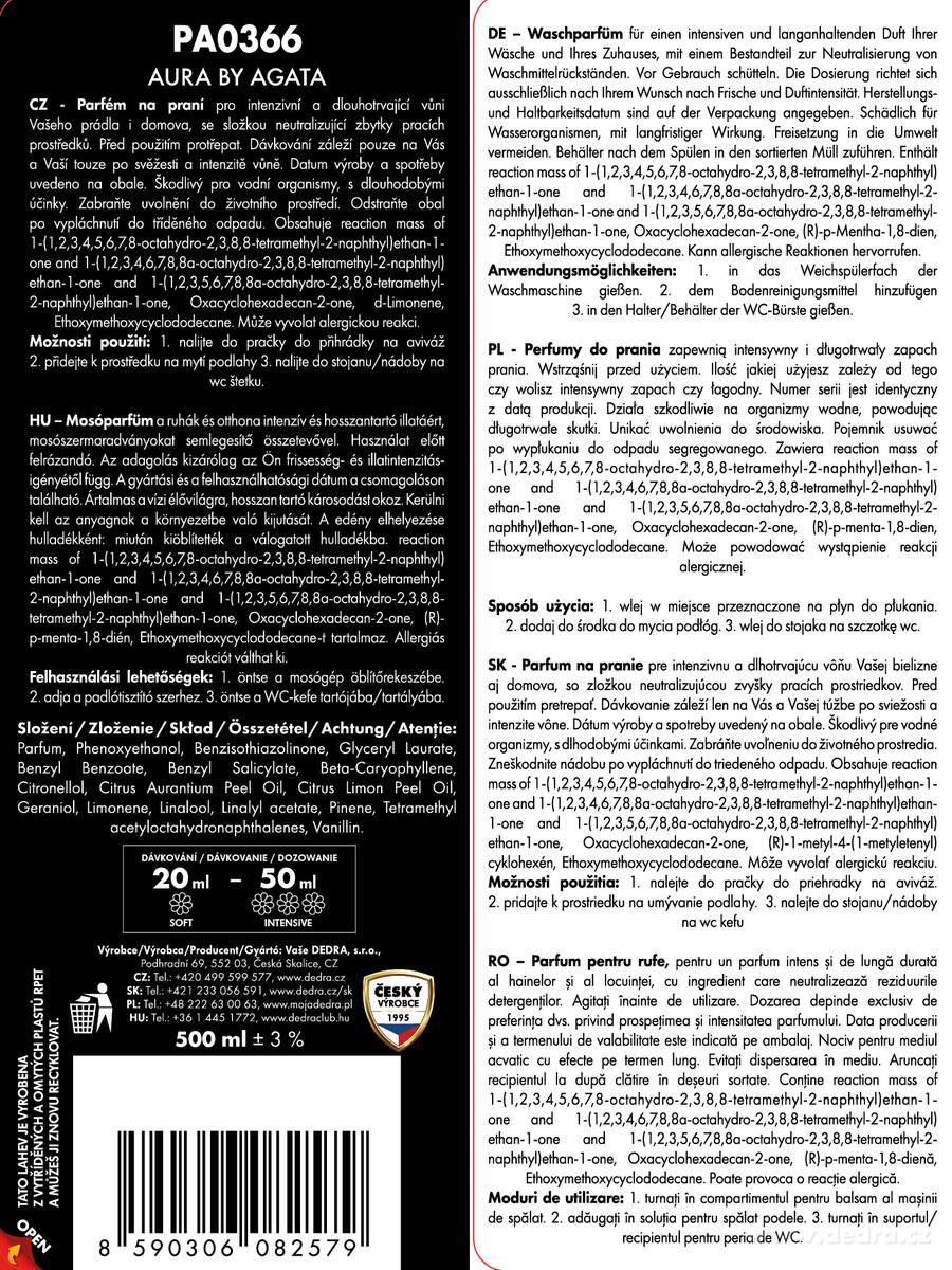 PARFUMAGE® AURA by AGATA parfum na pranie a upratovanie