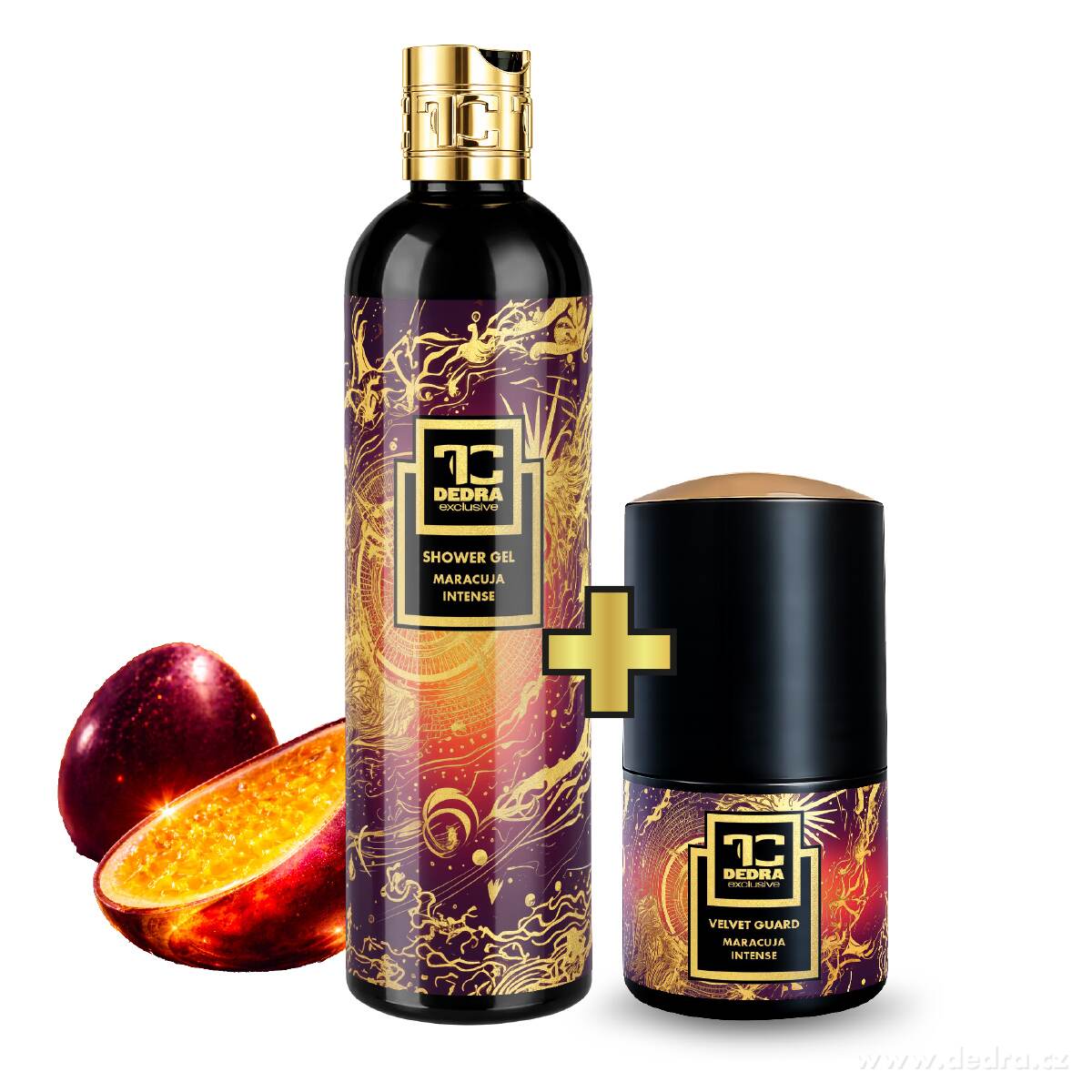 RITUÁL SVĚŽESTI | maracuja intense | pro čistý projev bez rušivých tónů | šetrný sprchový gel & deodorant s phyto-antiperspiračním komplexem | 320 ml + 75 ml
