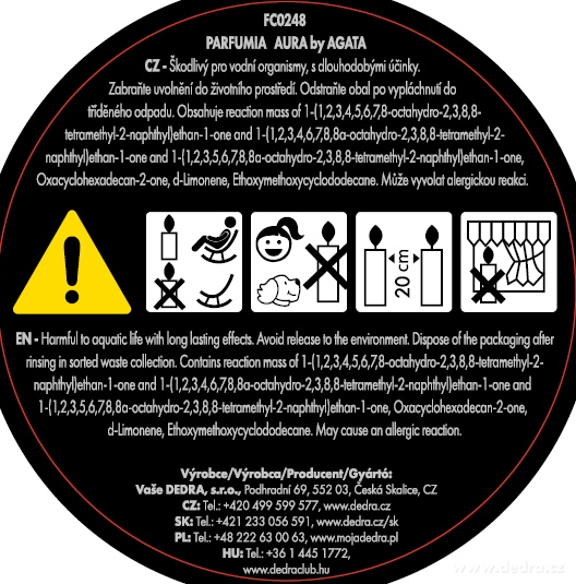 AURA by AGATA | sójová svíčka PARFUMIA® | 250 ml