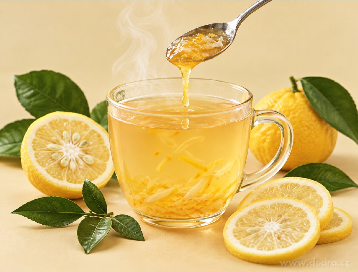 YUZU, MED & ZÁZVOR | ovocná směs na horký i studený nápoj | 50 % yuzu | 1 000 g