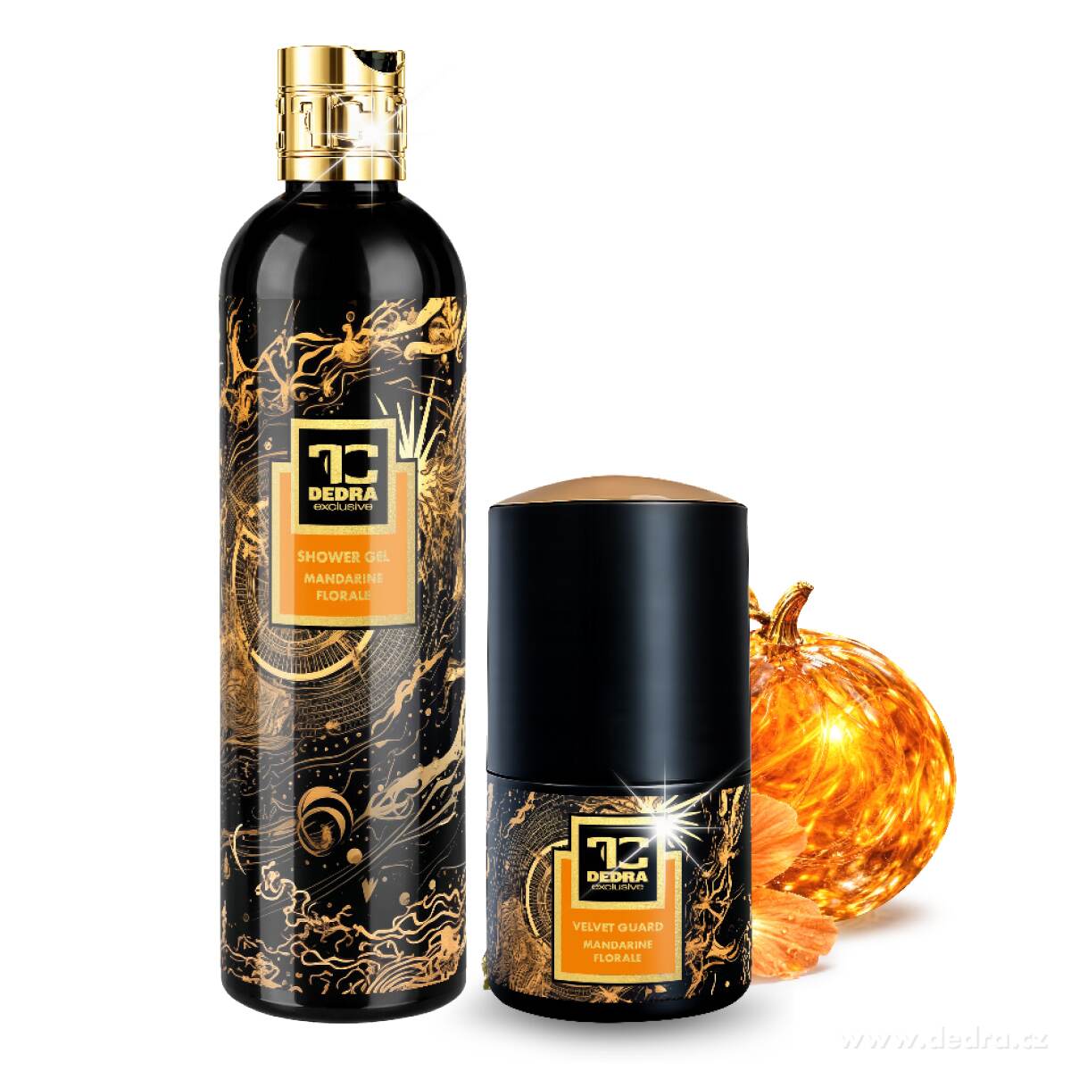 RITUÁL SVĚŽESTI | mandarine florale | pro čistý projev bez rušivých tónů | šetrný sprchový gel & deodorant s phyto-antiperspiračním komplexem | 320 ml + 75 ml