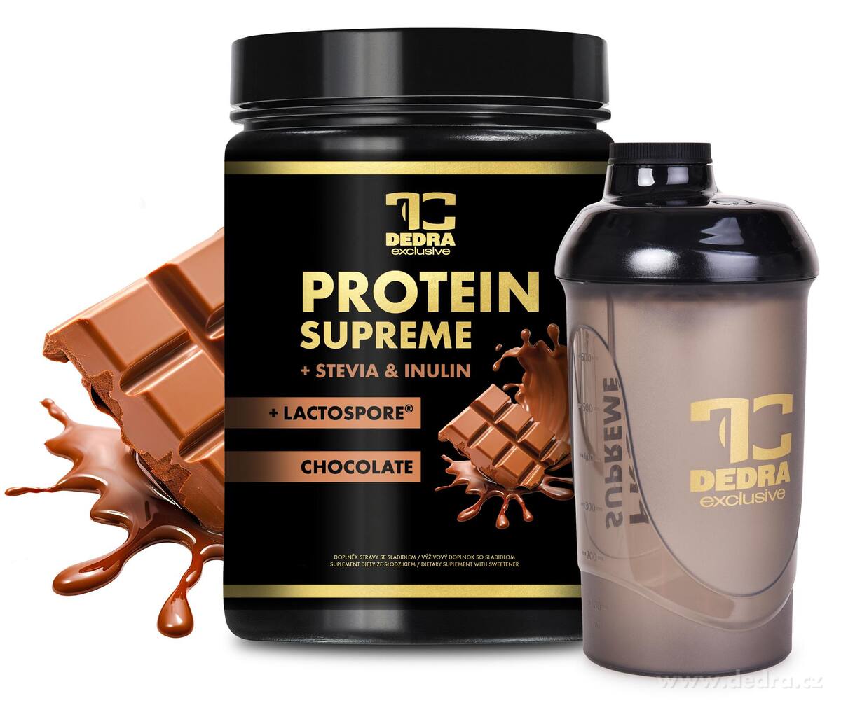 1+1 ZDARMA | PROTEIN SUPREME čokoláda | 750 g + shaker zdarma