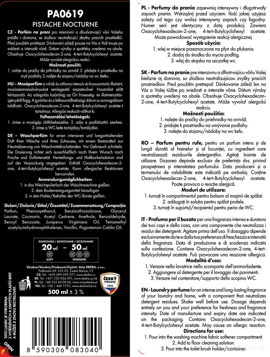 KOMPLETNÍ RITUÁL PISTACHE NOCTURNE | SIGNATURE | osvěžovač vzduchu a textilií & PARFUMAGE® & L’AVIVAGE | 200 ml + 500 ml + 750 ml