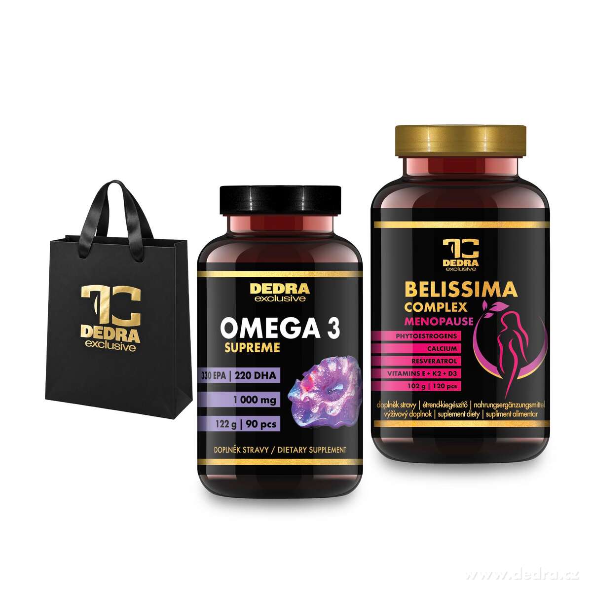 PRO ŽENY | Dárková sada | BELISSIMA COMPLE + OMEGA 3 SUPREME + dárková taška