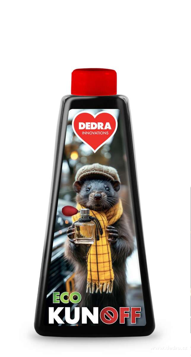 KUNOFF | Přírodní odpuzovač kun s geraniolem | účinná ochrana motoru & půdy | 500 ml