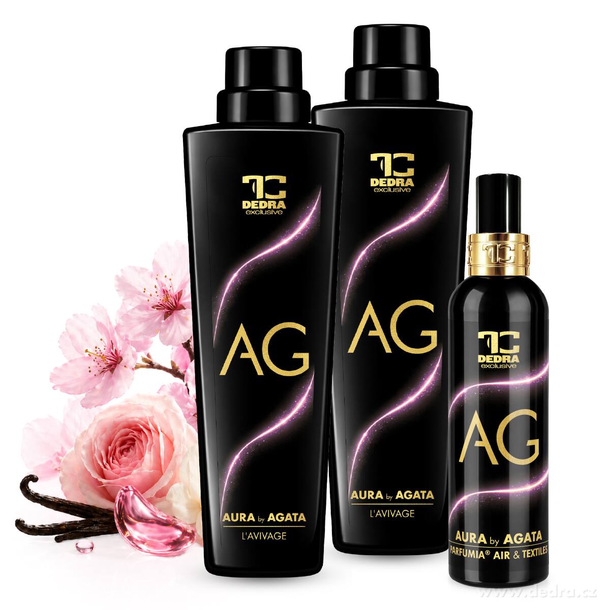 3dílná sada AURA by AGATA | 2× aviváž + 1× osvěžovač textilií
