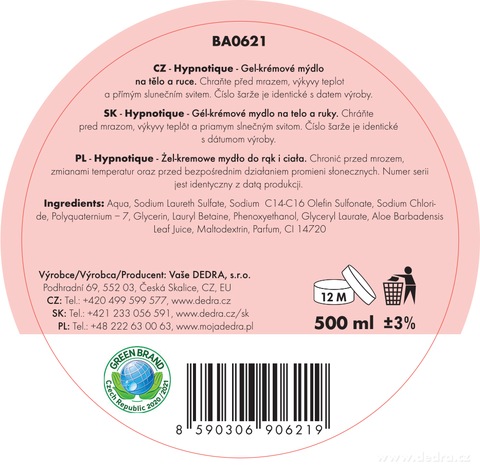 Etykieta produktu BA06211 Etykieta produktu BA06211