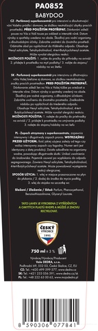 Etiketa k výrobku PA0852