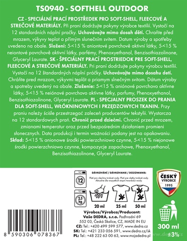 Etiketa k výrobku TS0940